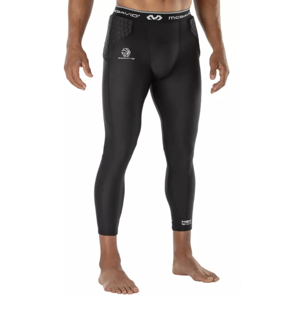 McDavid Men's HEX Padded 3/4 Basketball Tights